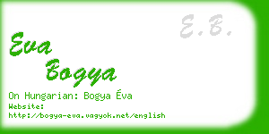 eva bogya business card